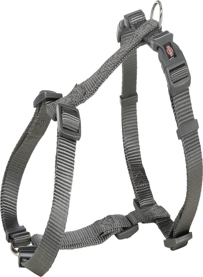 Trixie Premium H-Harness Belt for Dogs, Stylish Design, Adjustable Webbing Tape, Strain Relief, Lightweight & Adjustable Straps (L-XL, Graphite) - Image 1